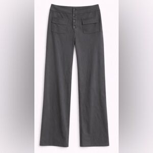👖 Charcoal Gray Wide-Leg Pull-On Pants – Size Medium